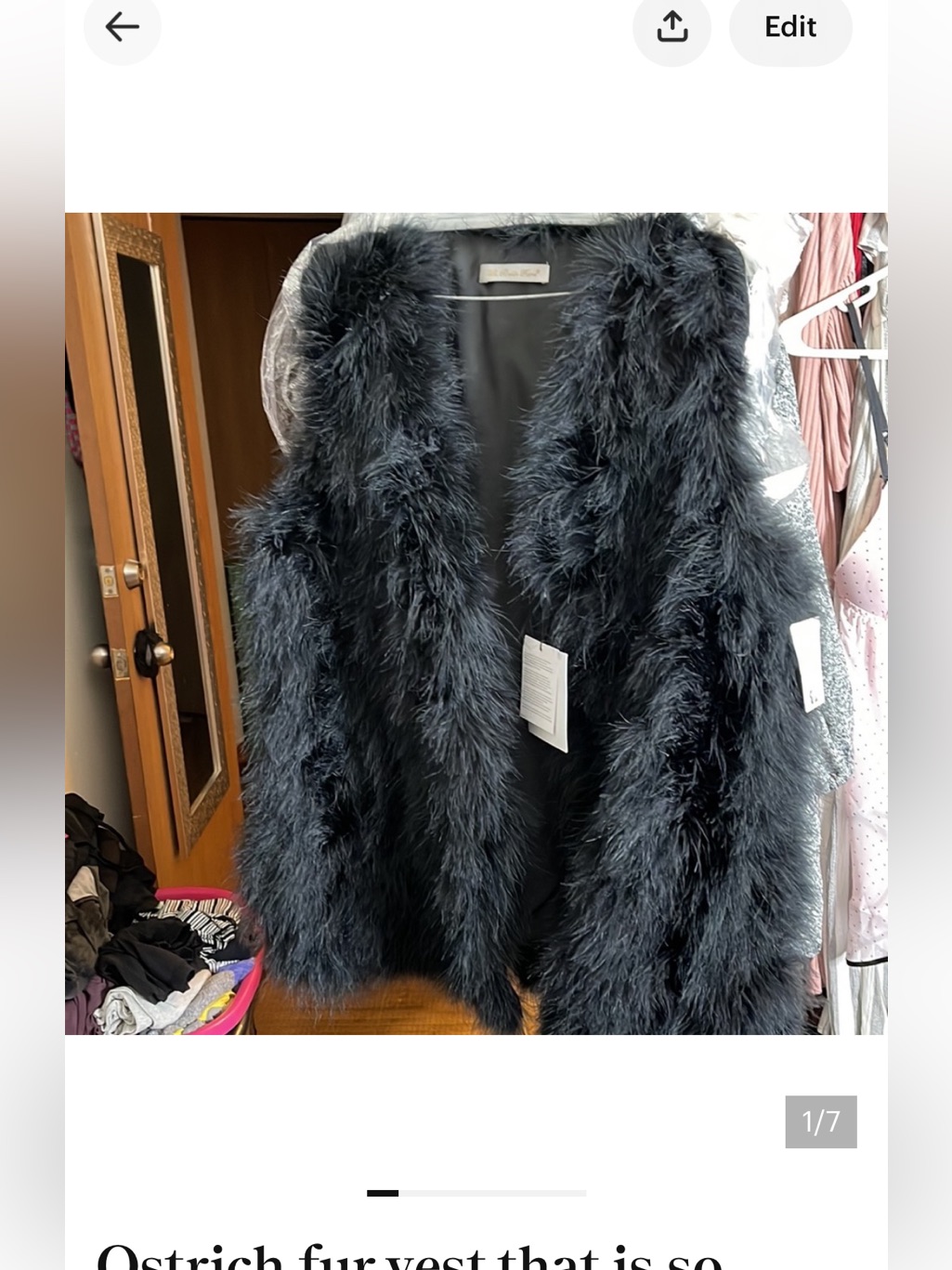 Ostrich Fur Vest That Is So Stunning